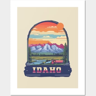 Idaho Vintage Design Posters and Art